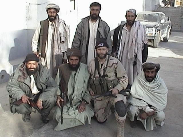 Don Bolduc with a group of Afghan counter-terrorism fighters in 2002